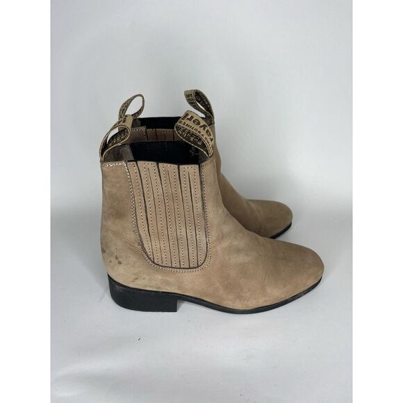 Frayeri Booties Youth Size 2 Brown Tan Suede - Picture 2 of 16